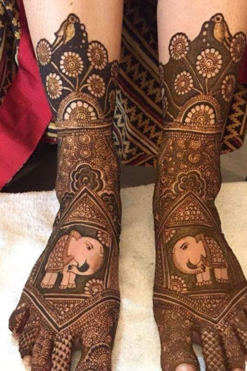 heavy leg Mehandi